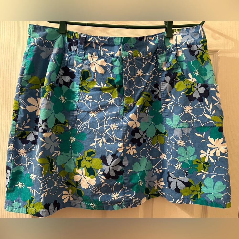 White Stag Blue and Green Floral Skort